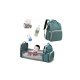 2-in-1 Baby Diaper Backpack with Foldable Travel Crib