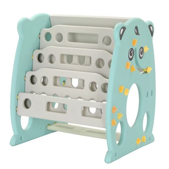 3-in-1 Kids Activity Desk | Drawing Easel and Bookshelf with Stool