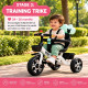 3-in-1 Kids Tricycle Stroller with Parent Push Handle & Canopy