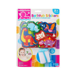 4M Reusable Dinosaur Bath Stickers with Mesh Storage Bag (18 Pieces)