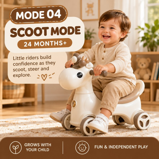 5-in-1 Toddler Rocking Pony Ride-On Toy