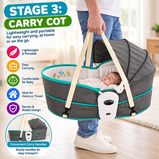 5-in-1 Baby Rocker Bassinet & Bedside Sleeper