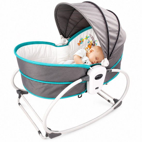 5-in-1 Baby Rocker Bassinet & Bedside Sleeper