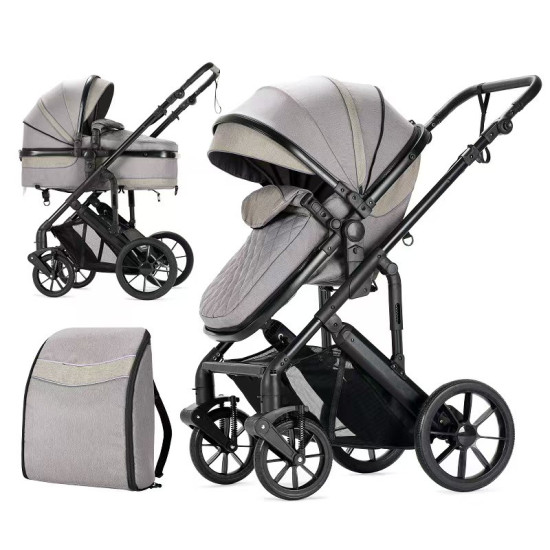 688 2-in-1 Baby Stroller Travel System with Removable Bassinet & Nappy Bag