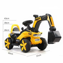 6V Kids Mini Construction Ride On Excavator – Battery Powered Digger for Kids