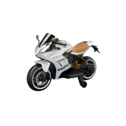 959 12V Kids Electric Ride On Motorbike with LED Lights, Music & Training Wheels