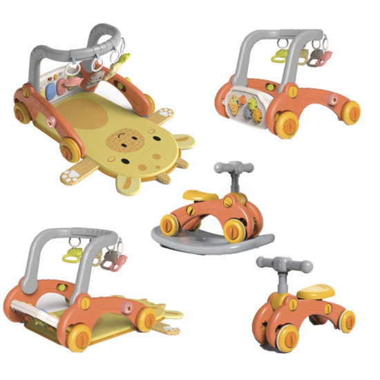 7-in-1 Multifunctional Baby Music Walker & Ride-On Activity Walker for Toddlers