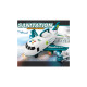 Kid’s aircraft inertia deformation alloy plane electric toy with spray music and light