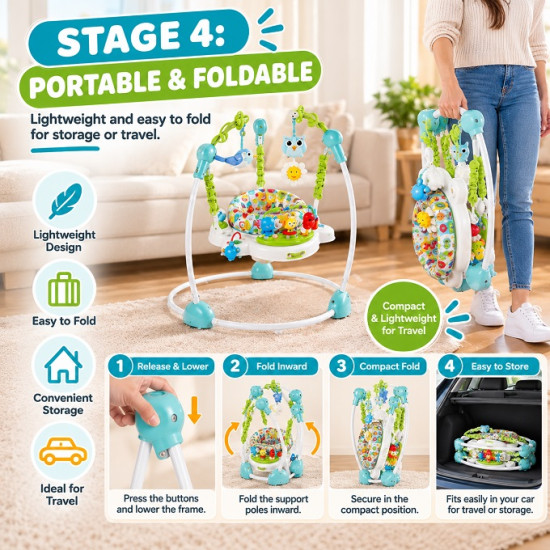 iBaby Jungle Baby Activity Jumper & Entertainer