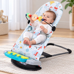 Baby Rocker & Piano Bouncer | Musical Infant Bouncer Seat