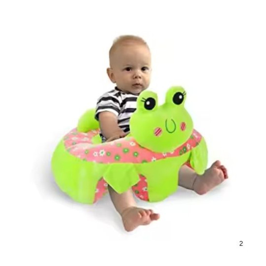 Baby Plush Support Cushion – Frog | Soft Infant Sitting Support Seat