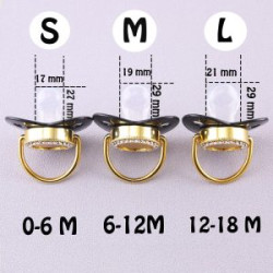 Luxury Bling Baby Pacifier with Matching Clip