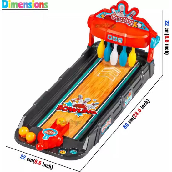 Kids Tabletop Bowling Game Set with Automatic Pin Reset