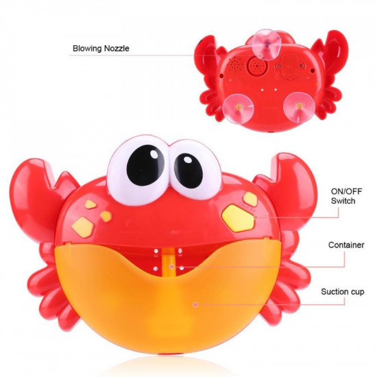 Musical Bubble Crab Bath Toy with Automatic Bubble Maker