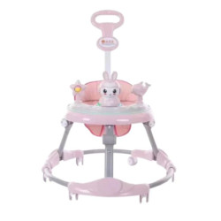Bunny Baby Walking Ring With Push Handle | Adjustable Baby Walker