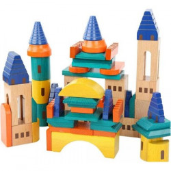 Wooden Castle Building Blocks Set for Kids | Educational Construction Toy