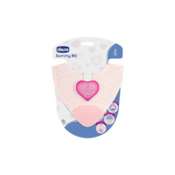 Chicco Gummy Baby Bib with Silicone Teether (2-in-1)