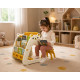 3-in-1 Kids Activity Desk | Drawing Easel and Bookshelf with Stool