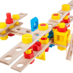 Constructor Junior Aeroplane Wooden Construction Building Kit