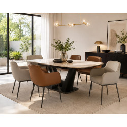 Cortona Luxury Microfibre Dining Chair with Steel Legs | Modern Dining Chair South Africa
