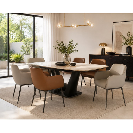 Cortona Luxury Microfibre Dining Chair with Steel Legs | Modern Dining Chair South Africa