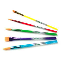 Crayola 5 Assorted Paint Brushes – Kids Artist Brush Set