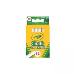 Crayola 12 Anti-Dust White Chalk – Dustless Classroom Chalk for Kids