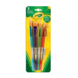 Crayola 5 Assorted Paint Brushes – Kids Artist Brush Set