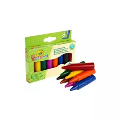 Crayola 8 Jumbo Wax Crayons – Easy Grip Crayons for Toddlers