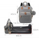 2-in-1 Baby Diaper Backpack with Foldable Travel Crib