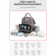 2-in-1 Baby Diaper Backpack with Foldable Travel Crib