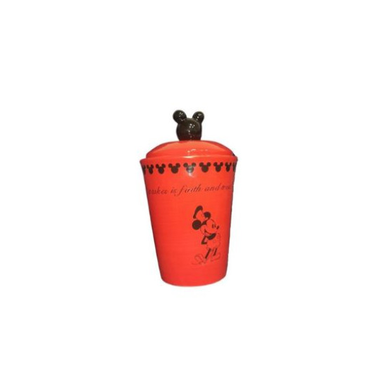Disney Mickey Mouse Ceramic Cookie Jar | Disney Kitchen Storage Jar with Lid