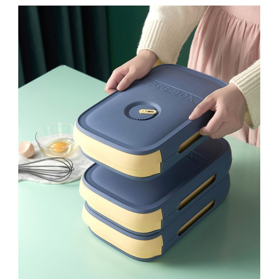 Stackable Egg Storage Box | Refrigerator Egg Organizer Drawer | Kitchen Egg Container