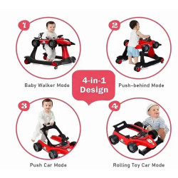 Formula 1 4-in-1 Baby Walker | Multifunction Activity Walking Ring
