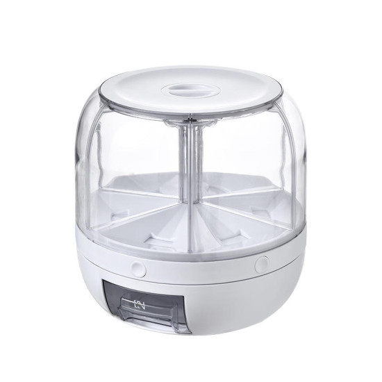Rotating Grain Dispenser | 6 Compartment Rice & Cereal Storage Container South Africa