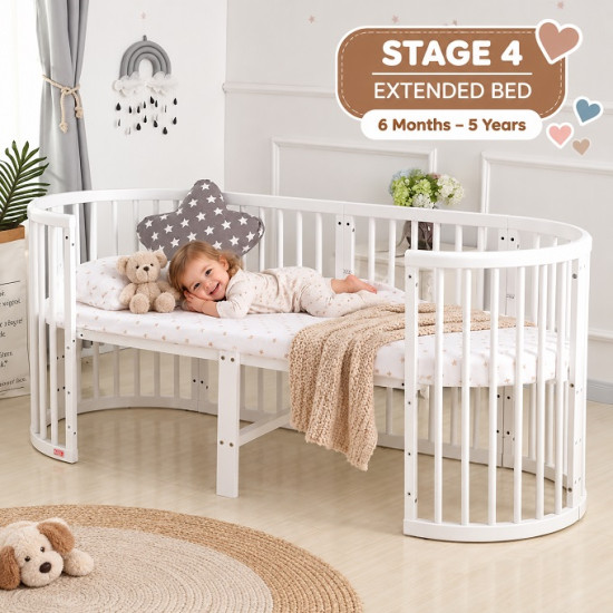 Multifunctional Convertible Baby Crib & Toddler Bed
