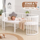 Multifunctional Convertible Baby Crib & Toddler Bed