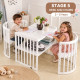 Multifunctional Convertible Baby Crib & Toddler Bed