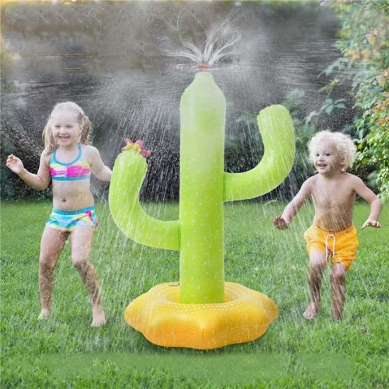 Inflatable Cactus Water Sprinkler for Kids | Outdoor Summer Splash Toy