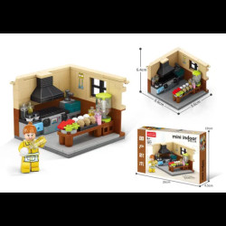 Kids Mini Indoor Kitchen Building Blocks Play Set