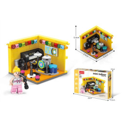Kids Mini Indoor Music Room Building Blocks Play Set
