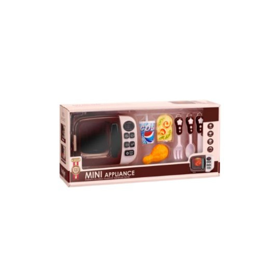 Kids Pretend Play Microwave Kitchen Appliance Set with Accessories
