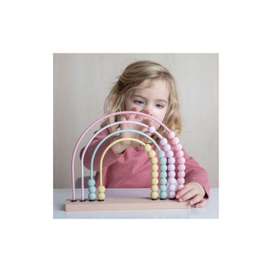 Little Dutch Wooden Rainbow Abacus Counting Toy