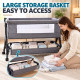 Lunu Bebe Luxury Baby Bassinet with Canopy & Storage