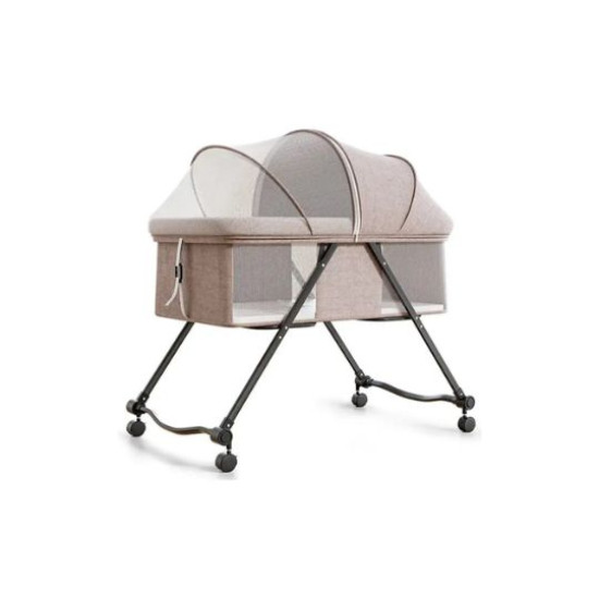 Lunu Bebe Baby Bassinet with Canopy & Wheels