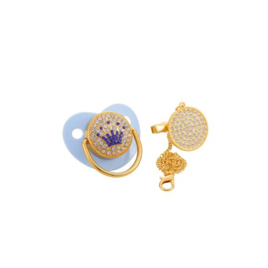Luxury Bling Baby Pacifier with Matching Clip