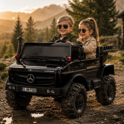 Official Licensed Mercedes-Benz Unimog 12V 2-Seater Kids Ride-On Truck with Remote Control