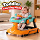 Multifunctional Baby Walker with Parent Push Handle