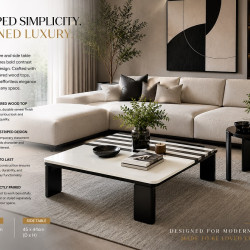 Napoli Modern Veneered Wood Coffee Table Set