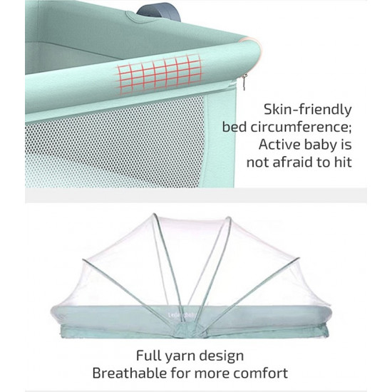Adjustable Next-to-Me Baby Bassinet | Bedside Co-Sleeper with Wheels